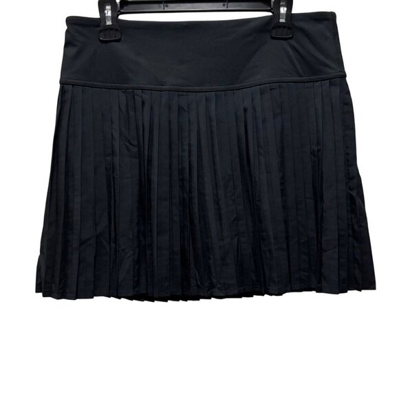 Fabletics Womens Hot Shot Pleated Black Skirt With Built-In Shorts Size XL - Picture 3 of 7